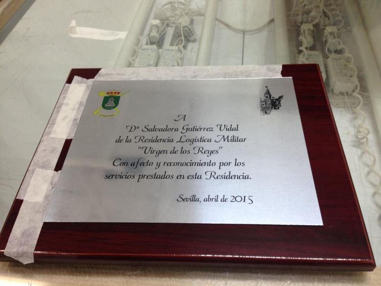 Placas conmemorativas. Residencia Militar Virgen de Los Reyes, Sevilla