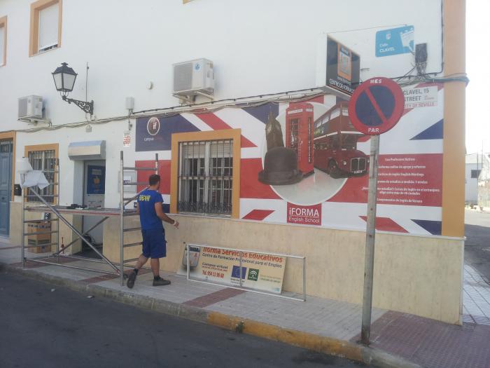 Rotulaci&oacute;n de vinilos especiales de pared. Iforma La Algaba, Sevilla