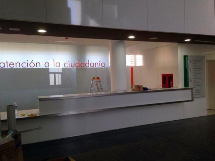 R&oacute;tulo Cartel Ambulatorio de Torreblanca Sevilla, Junta de Andaluc&iacute;a.