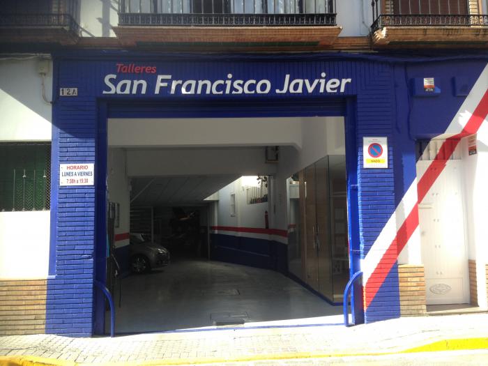Rótulo cartel letras corpóreas. Talleres San Francisco Javier Sevilla