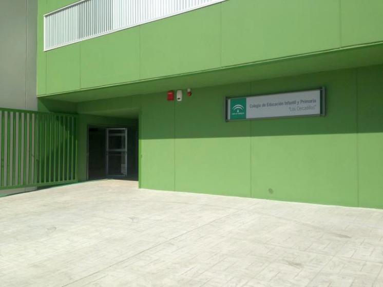 R&oacute;tulo Cartel R&oacute;tulo Junta de Andaluc&iacute;a, Colegio en Alcal&aacute; de Guadaira Sevilla. Trabajos para Ferrovial-Agroman