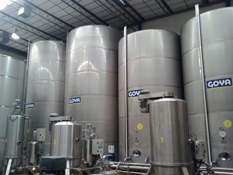 Rótulo cartel de vinilo Fábrica de Aceites Goya Sevilla