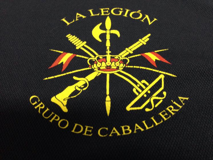 Serigrafia tetilla. La Legi&oacute;n Espa&ntilde;ola. Grupo de Caballer&iacute;a. Ronda