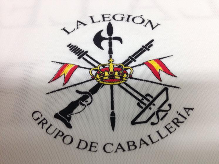 Serigrafia tetilla. La Legi&oacute;n Espa&ntilde;ola. Grupo de Caballer&iacute;a. Ronda