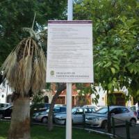 Rótulo cartel Cartelería Participación Ciudadana. Ayuntamiento de Utrera Sevilla