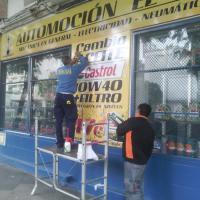 Rótulo Cartel chapa rotulada. Automoción El Juncal, Sevilla