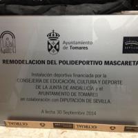 Rótulo cartel con rotulación Ayuntamiento de Tomares Sevilla