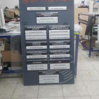 Rótulo cartel con rotulación Clínicas Oftalvil, Avda. La Buhaira Sevilla
