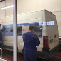 Bodegas Faustino. Rotulación en vinilo en impresión digital polimérico laminado en Sevilla.