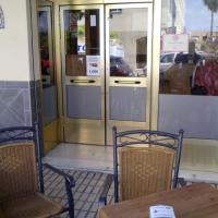 Cafetería El tarajal, Café AB, Sevilla. Rotulación de vinilos al ácido