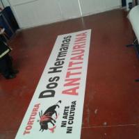 Cartel lona publicitaria de Gran formato. Lona para Antitaurinos Dos Hermanas Sevilla