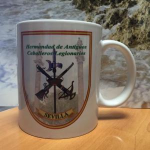 Hermandad de Antiguos Caballeros de la Legi&oacute;n. Taza serigrafiada.
