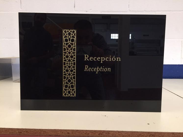 R&oacute;tulo Cartel como expositor para el Hotel Alfonso XIII, Sevilla