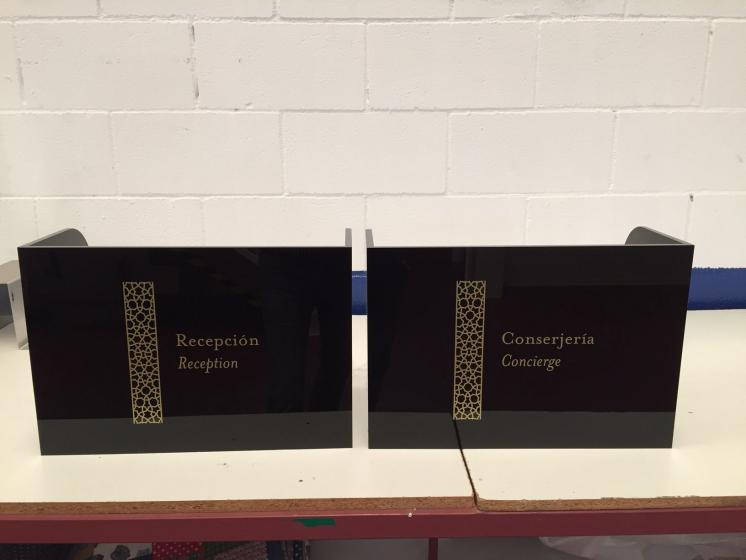 R&oacute;tulo Cartel expositor Hotel Alfonso XIII, Sevilla