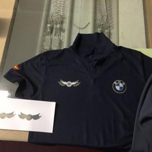 Polo bordado y transfer en tetilla. Grupo motero Rtem Híspalis Sevilla.
