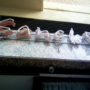 Reparación de letras en neón. Restaurante Sancho Sevilla.