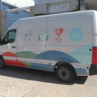 Rotulación con vinilo fundido laminado, especial para integrales. Trabajos para 75 Creativos Dos Hermanas Sevilla