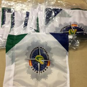 Bandera náutica para moto. Agrupación Motorista Cota Cero Sevilla. 