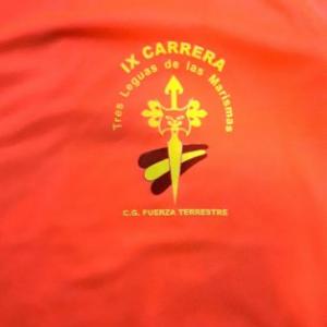 Camiseta técnica en serigrafía. Carrera las 3 Leguas de las Marismas. Futer Sevilla