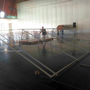 Lona en impresión digital enmarcada en bastidor metálico. Open Wer European 2017 Sevilla