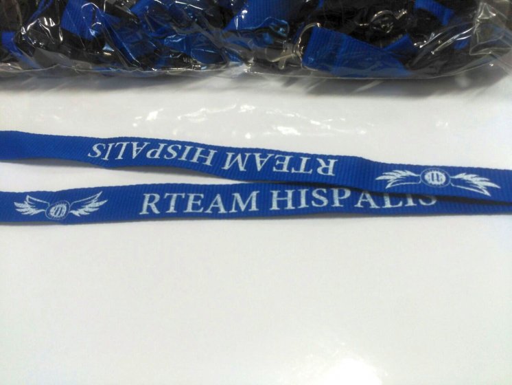 Lanyard serigrafiado para Grupo motorista Rteam H&iacute;spalis Sevilla