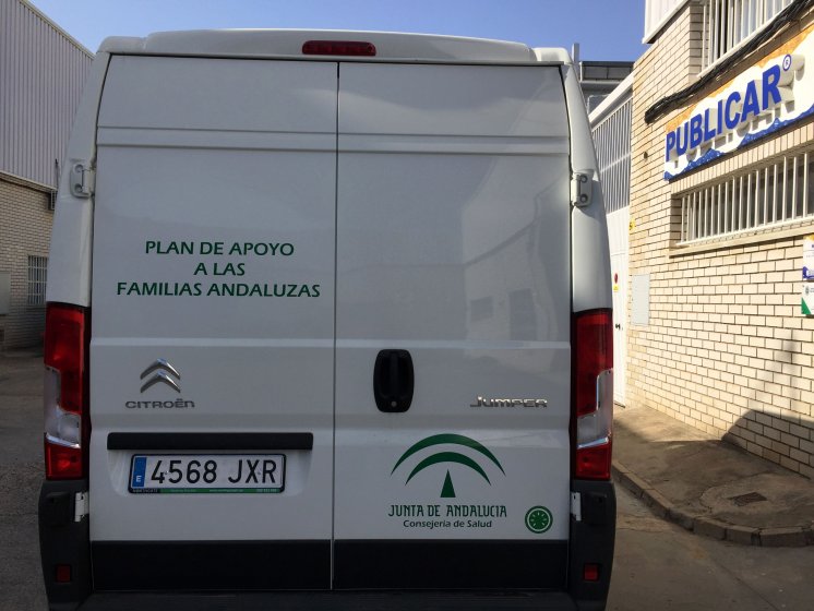 Rotulaci&oacute;n de flota nueva con vinilos polim&eacute;ricos. Proazimut Sevilla. Idema Grupo