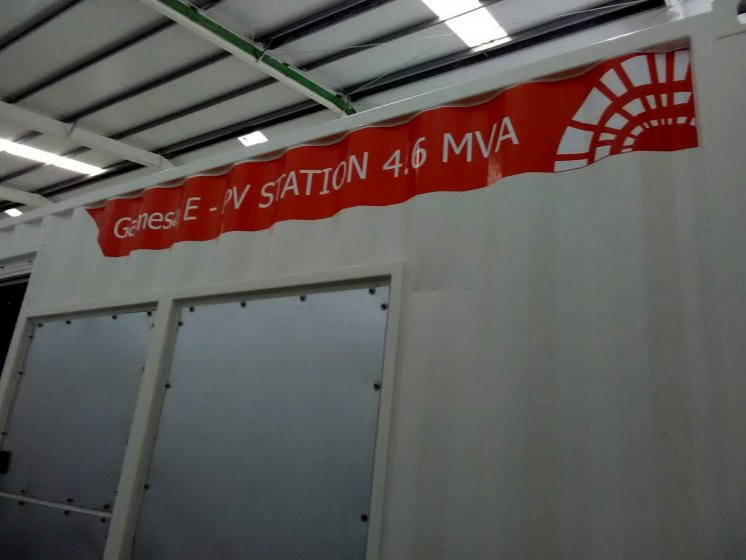 Rotulaci&oacute;n de un lote de 67 contenedores container en vinilo de corte especial para Gamesa station. Fabricados por Proinsener Sevilla.