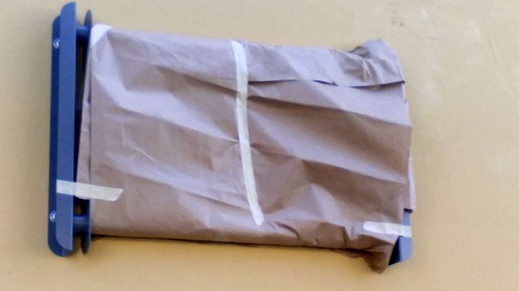 R&oacute;tulo cartel se&ntilde;alizador rotulado con vinilo sobre soporte Junta de Andaluc&iacute;a. Memoria Hist&oacute;rica M&aacute;laga