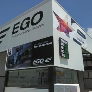 Rotulación con vinilo laminado. Gasolinera EGO Sevilla.