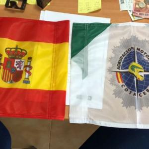 Bandera náutica para moto. Agrupación Motorista Cota Cero Sevilla. 