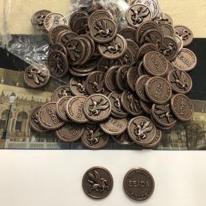 Monedas en relieve para la Seada Ej&eacute;rcito del Aire en Sevilla.