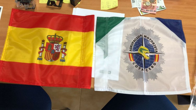 Bandera náutica para moto. Agrupación Motorista Cota Cero Sevilla. 