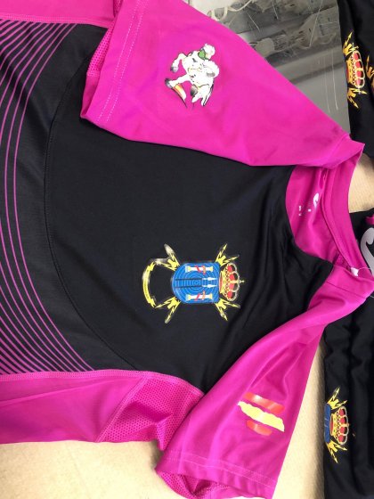 Camiseta técnica Joma bicolor personalizada en transfer, para los 101 de Ronda. Batallón de Transmisiones 22 de Sevilla