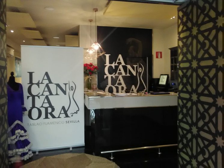Rotulación de foto murales en vinilos especiales de pared. La cantaora en Sevilla.