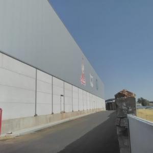 Rotulación de frente fachada en vinilos especiales al exterior. Coosur Aceites La Española en Vilches Jaén
