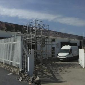 Rotulación de frontal en vinilos laminados. Fábrica de Segundín en Aracena Huelva.