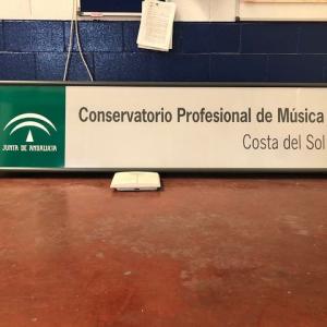 Rótulo Cartel homologado para Colegios e institutos Públicos y conservatorio de Música Profesional. Costa del Sol Málaga.