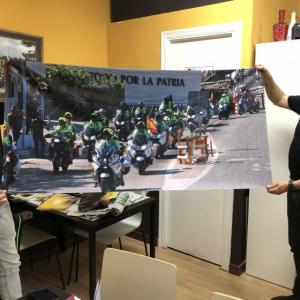Toalla con grabación personalizada por sublimación, para la Agrupación Motorista Cota Cero Sevilla.
