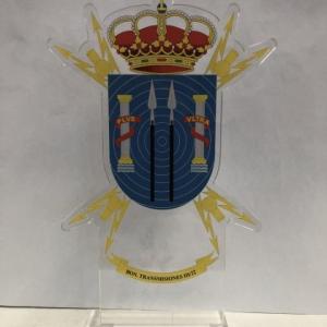Trofeo en metacrilato personalizado. Batall&oacute;n de transmisiones 22 Sevilla. 