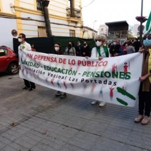 Lona pancarta para manifectación. Dos Hermanas Sevilla.