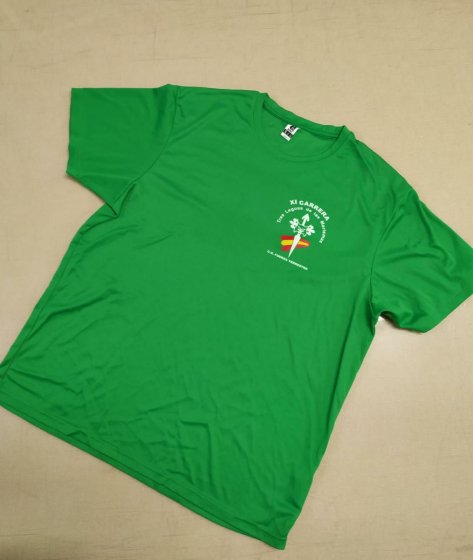Camiseta técnica para la XI Carrera. Las Tres Leguas de las Marismas. C.G. de la Fuerza Terrestre Futer Sevilla