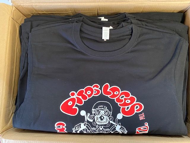 Camisetas personalizadas en serigrafía. Motoclub Pitos Locos de Bellavista Sevilla.