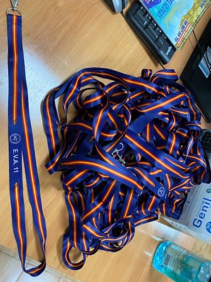 Lanyard serigrafiado. Ej&eacute;rcito del Aire Sevilla.