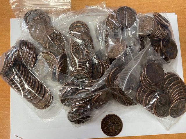 Monedas en relieve para el EVA 11 Ej&eacute;rcito del Aire en Alcal&aacute; d elos Gazules en C&aacute;diz.