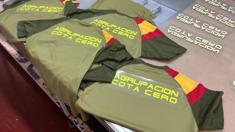 Camiseta técnica con grabación en transfer textil, para la Agrupación Motorista Cota Cero Sevilla.