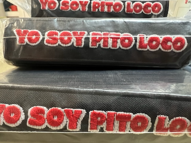 Parches bordados para Motoclub Pitos Locos de Bellavista Sevilla.  