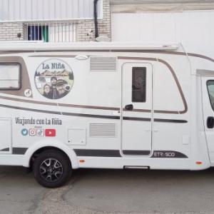 Rotulación de autocaravana de particular en Sevilla.