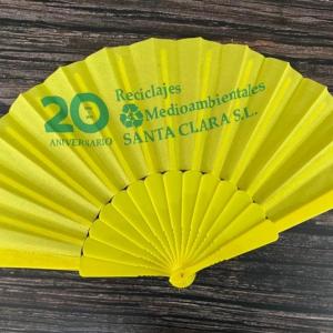 Abanico en grabado en tampograf&iacute;a para Reciclajes Santa Clara. Dos Hermanas Sevilla.