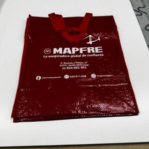 Bolsa de rafia en serigraf&iacute;a para Mapfre Bellavista en Sevilla.