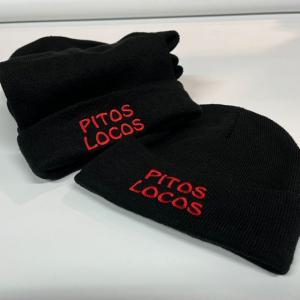 Gorro de lana bordado para Pitos Locos en Bellavista Sevilla.